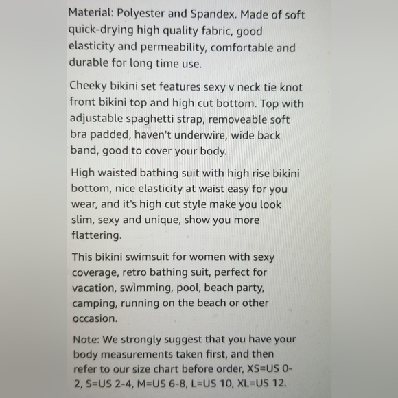 NWT HIGH WAISTED KNOT TIE TWO PIECE SWIMSUIT BATHING SUIT. XS - Picture 10 of 10